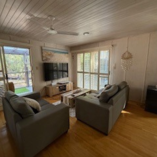 Couran Cove Eco Cabin 2.5 Bedroom ECM Lounge Room Image