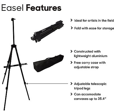 Black Telescopic 1.8m Floor Easel Hire Black Telescopic 1.8m Floor Easel Hire