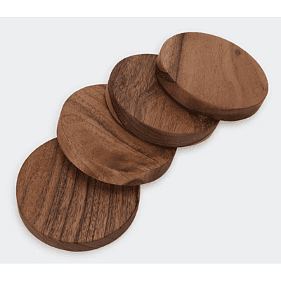 Flinders Teak Coaster 10cm x 5 - Hire