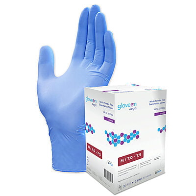 GloveOn Aegis Sterile Nitrile Examination Gloves Powder Free Blue GloveOn Aegis Sterile Nitrile Examination Gloves Powder Free Blue