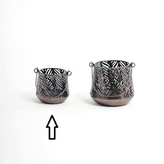 Mini Fern Bronze Cutout Metal Lantern - Hire Mini Fern Bronze Cutout Metal Lantern - Hire