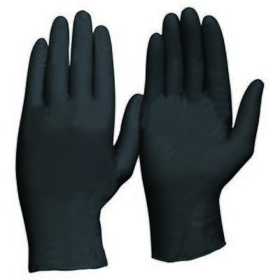 ProChoice Disposable Nitrile Powder Free Heavy Duty Black Gloves Small Pack of 100