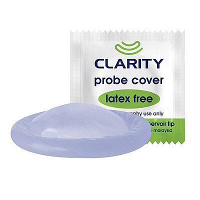 Clarity Latex Free Ultrasound Probe Covers Dispenser Box of 100
