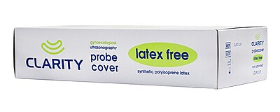 Clarity Latex Free Ultrasound Probe Covers Dispenser Box of 100