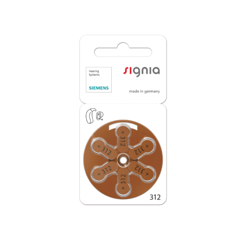 Size 312 batteries - Signia brand