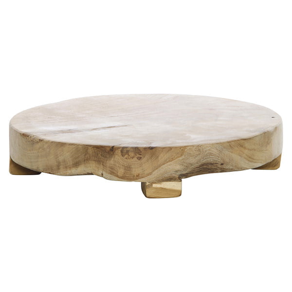 Flinders Teak Footed Stand 40cm - Hire Flinders Teak Footed Stand 40cm - Hire