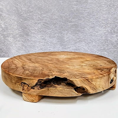 Flinders Teak Footed Stand 40cm - Hire Flinders Teak Footed Stand 40cm - Hire