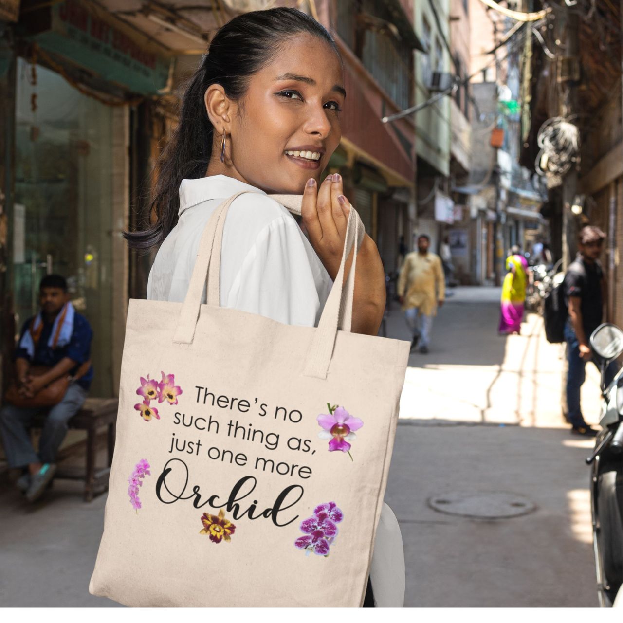 One More Orchid Medium Tote Bag One More Orchid Medium Tote Bag