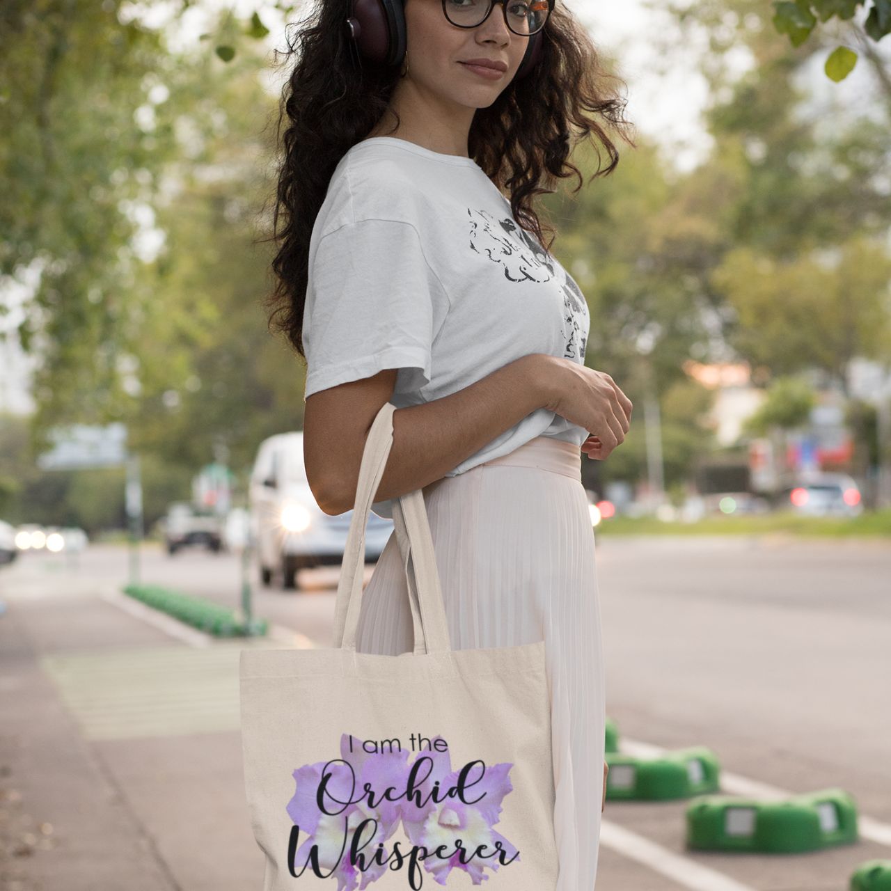 Cat. Chief Pink Diana Orchid Whisperer Tote Bag Cat. Chief Pink Diana Orchid Whisperer Tote Bag