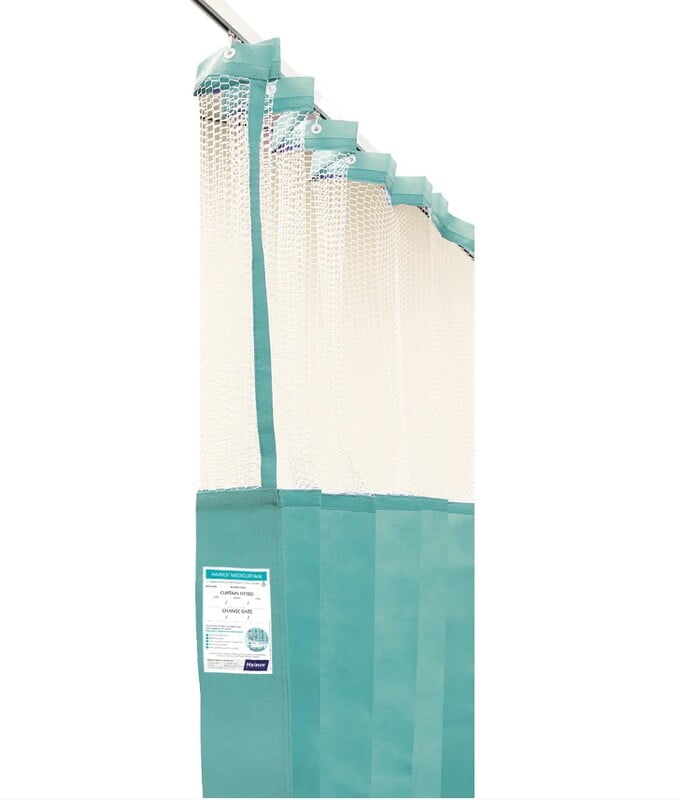 Haines Disposable Antimicrobial Medical Curtains With Mesh Top 4.5x2.3m Box of 8 Haines Disposable Antimicrobial Medical Curtains With Mesh Top 4.5x2.3m Box of 8