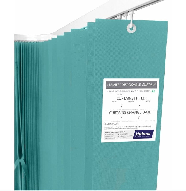 Haines Disposable Antimicrobial Medical Curtain 4.5x2.0m Pack Of 8