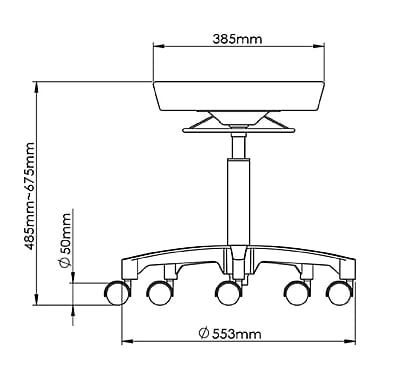 Comfort Line Surgeon Stool Black