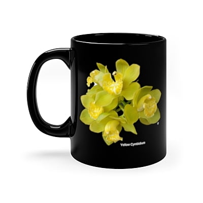 Yellow Cymbidium Orchid Coffee Mug