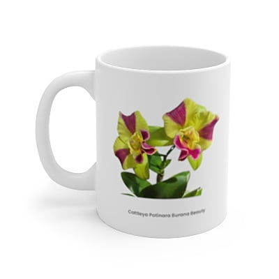 Cat. Potinara Burana Beauty Orchid White Coffee Mug