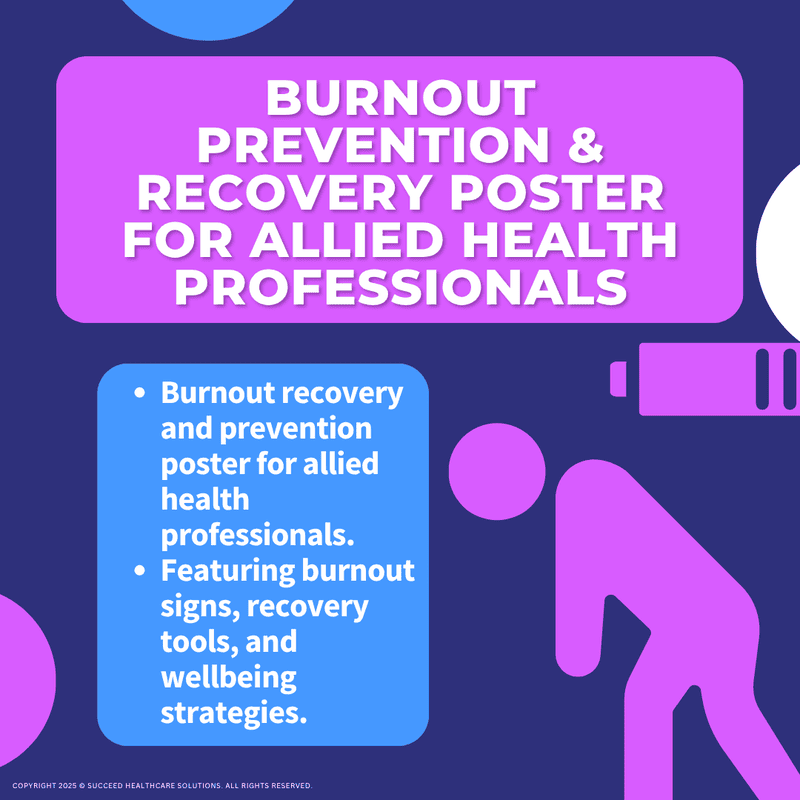 Burnout Prevention & Recovery Poster for Allied Health Professionals Burnout Prevention & Recovery Poster for Allied Health Professionals