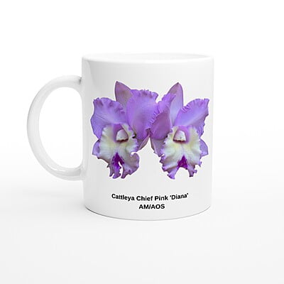 Cattleya Chief Pink 'Diana' Orchid Coffee Mug