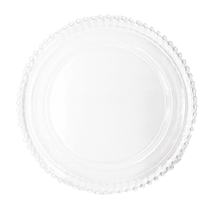 Clear Beaded Glass Charger Plate - Hire Clear Beaded Glass Charger Plate - Hire