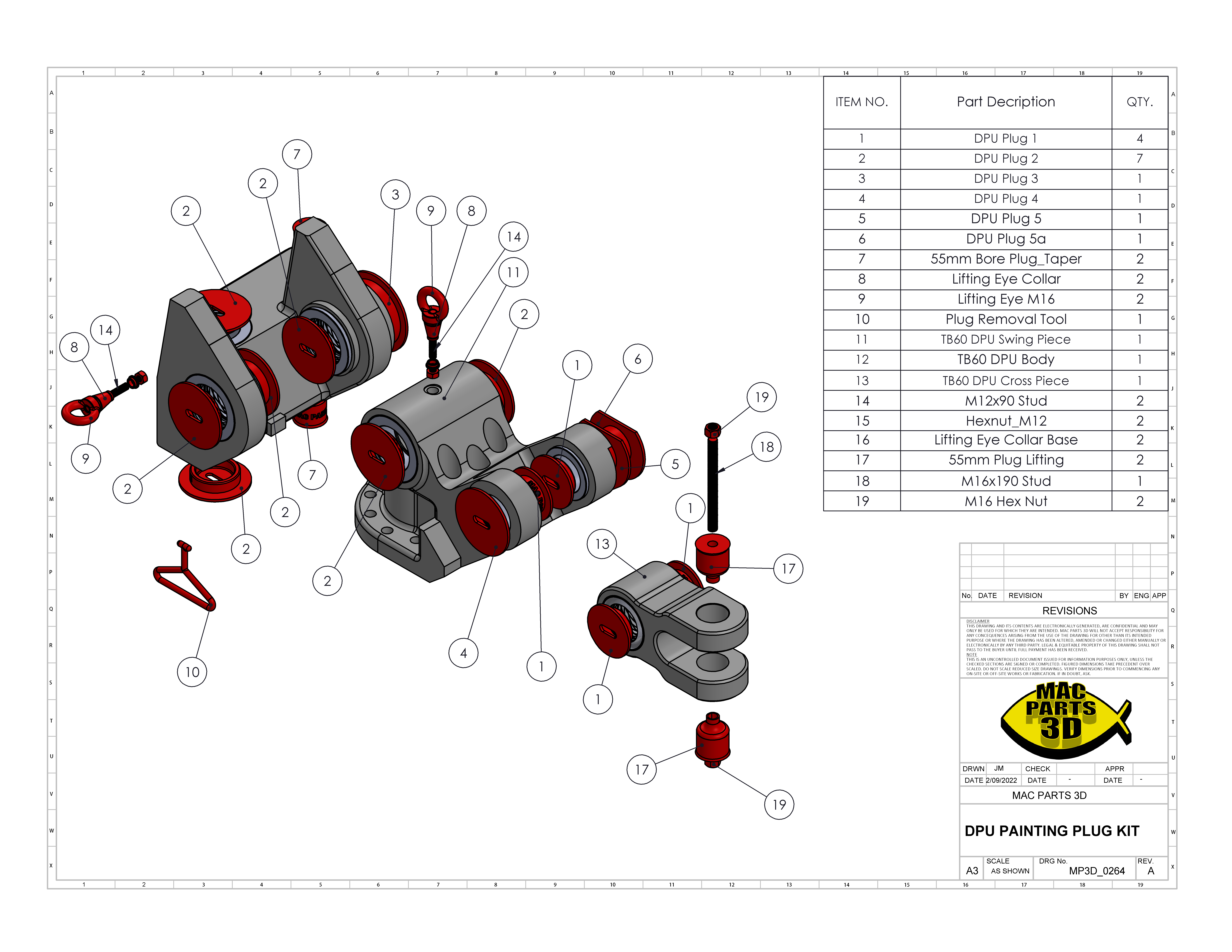 DPU Painting Plug Kit
