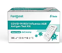 5Pack Fanttest COVID-19/RSV/FLU A&B Antigen Combo Rapid Test Kit (4 in 1)