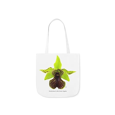 Den. Little Green Apples Orchid Tote Bag