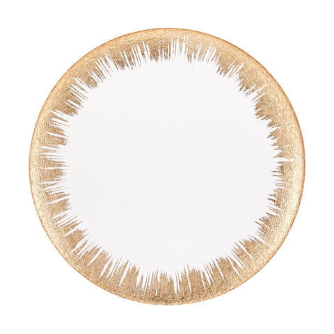 Foil Gold Edge Hand-Painted Charger Plate -Hire Foil Gold Edge Hand-Painted Charger Plate -Hire