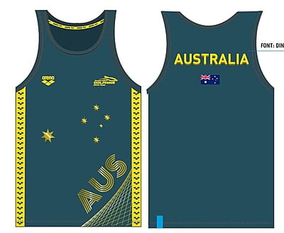 M AUS SINGLET  [GREEN-GOLD]