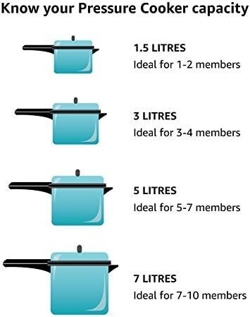 Hawkins Classic Aluminum Pressure Cooker 6.5 Litres - Silver - CL65