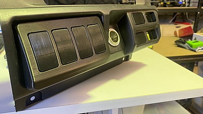 Ashtray 4x Switch Insert, 76, 78 & 79 Series Landcruiser