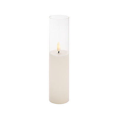 LED Pillar Candles in Glass Vases