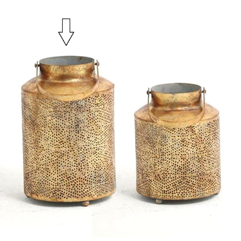 Gold Milly Large Provincial Style Lantern - Hire Gold Milly Large Provincial Style Lantern - Hire