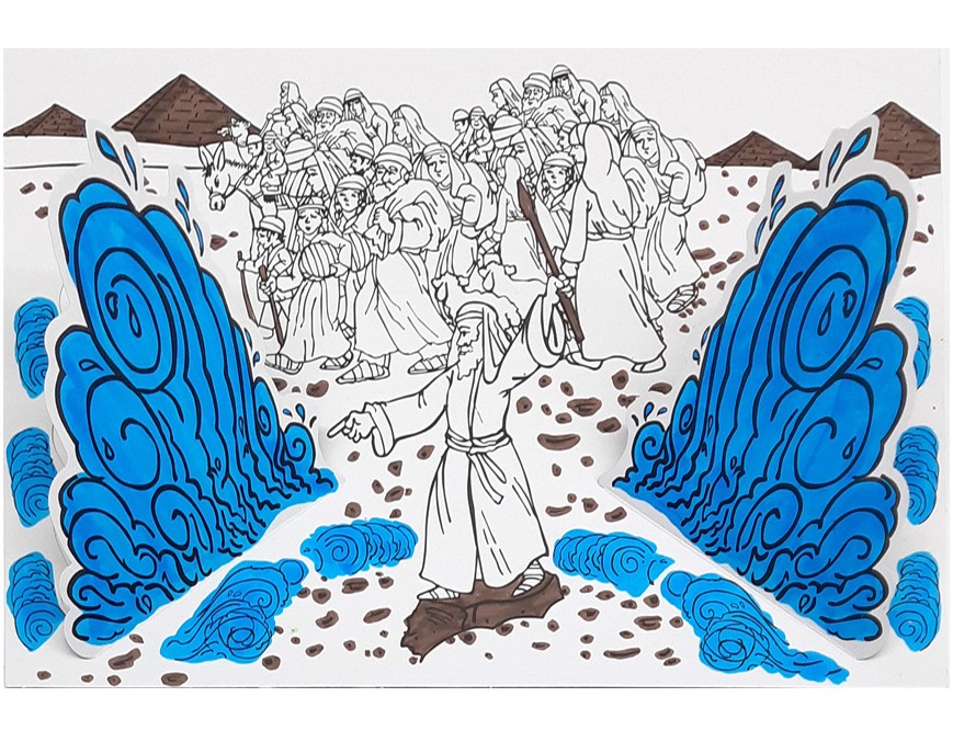 Moses Crossing Red Sea 3D Moses Crossing Red Sea 3D