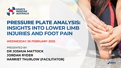 WEBINAR: Pressure plate analysis: Insights into lower limb injuries and foot pain