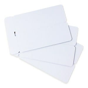 Cards 1.30mm PVC White Double Name Badge CR80 (250 Pack)