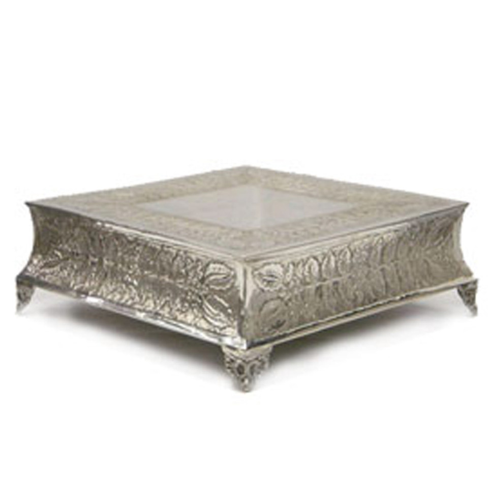 Rosie Silver Finish Cake Stand Hire