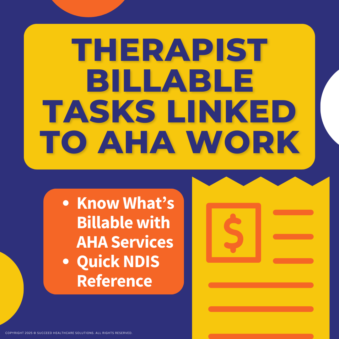 Therapist Billable Tasks Linked to AHA Services – Quick Guide