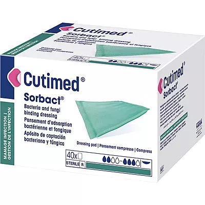 Cutimed Sorbact Compress Sterile 4 X 6cm