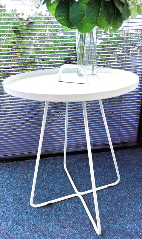 White Round Side Table Hire