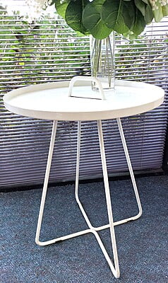 White Round Side Table Hire