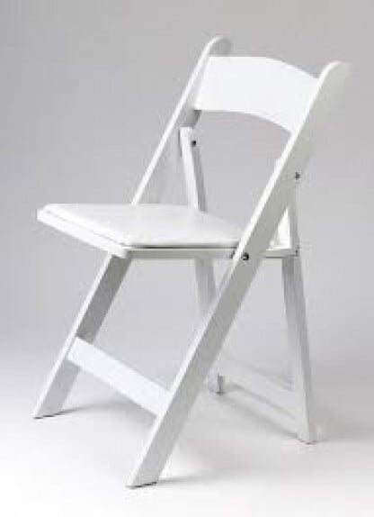 White Hamptons Padded Folding Chair Hire White Hamptons Padded Folding Chair Hire