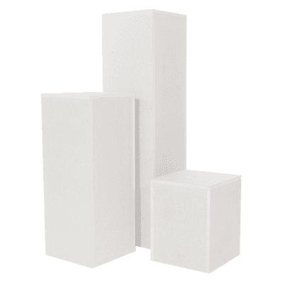 White Wooden Plinth or Trough 40x27x120cm Hire