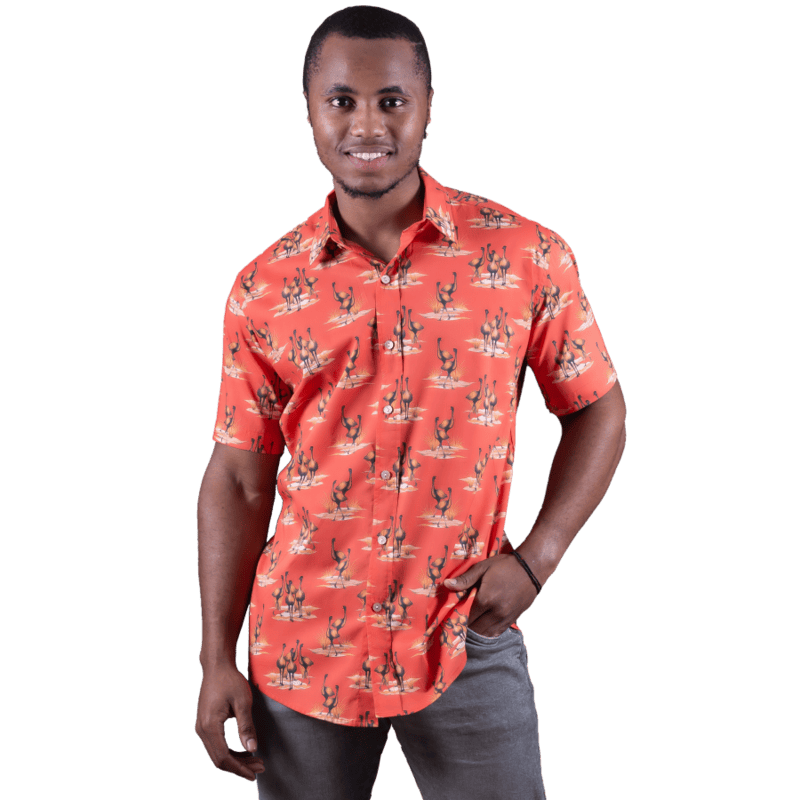 Emu Simpson Desert Red Shirt - Ozzie Mens Short Sleeve Shirt Emu Simpson Desert Red Shirt - Ozzie Mens Short Sleeve Shirt