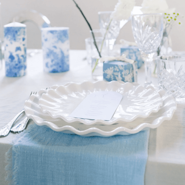 Wild Luxe Collection - Heron Island Blue Textured Cloth Napkin Hire Wild Luxe Collection - Heron Island Blue Textured Cloth Napkin Hire