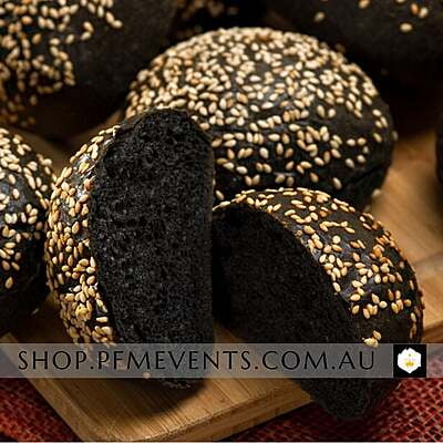 Bulk Charcoal Burger Slider Buns (v)