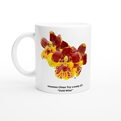 Howeara Chian Tzy CT "Gold Mine" Orchid Coffee Mug