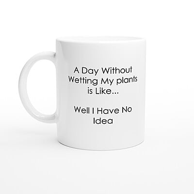 Wetting My Plants Orchid Coffee Mug
