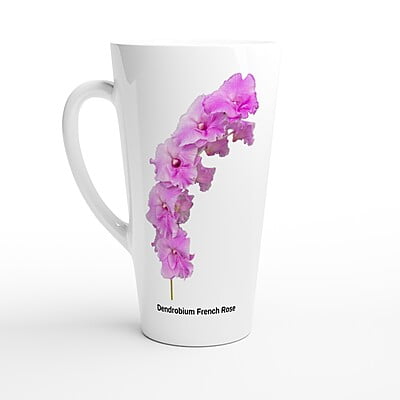 Den. French Rose Orchid Latte Mug