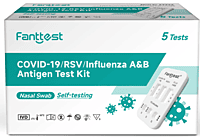 5Pack Fanttest COVID-19/RSV/FLU A&B Antigen Combo Rapid Test Kit (4 in 1)