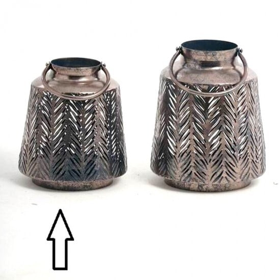 Fern Bronze Cutout Large Metal Lantern - Hire
