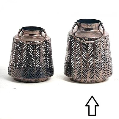 Fern Bronze Cutout Larger Metal Lantern - Hire