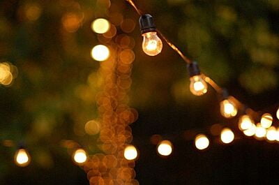 Festoon Lighting String Set Hire 10m